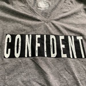 Danskin Tops - 5 for $25 - Grey Confident Graphic V Neck Tee Danskin Tops - 5 for $25 - Grey Confident Graphic V Neck Tee